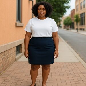 JONES NEW YORK NY WOMANS NAVY BLUE CLASSIC SKIRT 16w